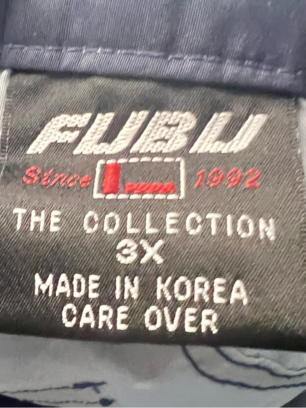 VTG 90s FUBU Extreme Sports Track Pants Navy & Orange Gradient Y2K Size 3X - Picture 5 of 9